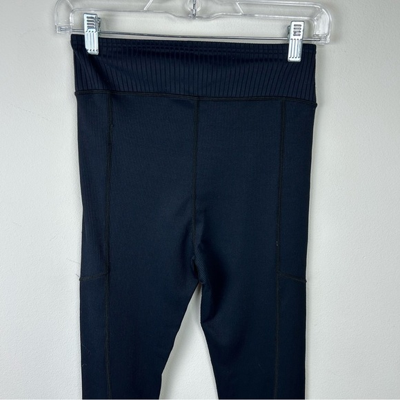 For Love & Lemons Dark Navy Stretch Payton Ribbed Leggings - Picture 12 of 14